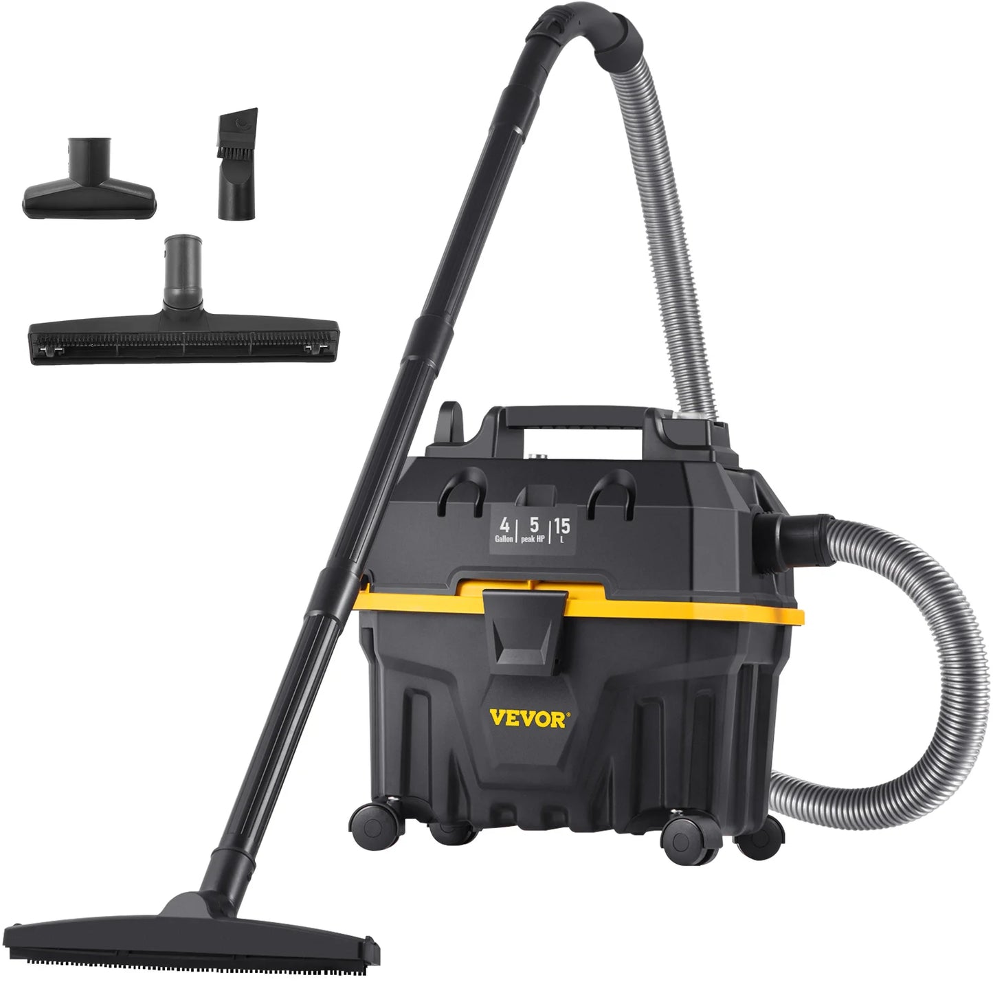 SucceBuy Portable Wet and Dry Vacuum Cleaner 15L For Car & Home Appliance 1200W Power Strong Suction Vacuum Cleaner & Air Blower
