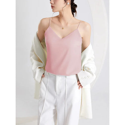 Summer V-neck Strapless Top Women With Bar Pads Breathable Top Suitable for Wearing Over T-Shirts