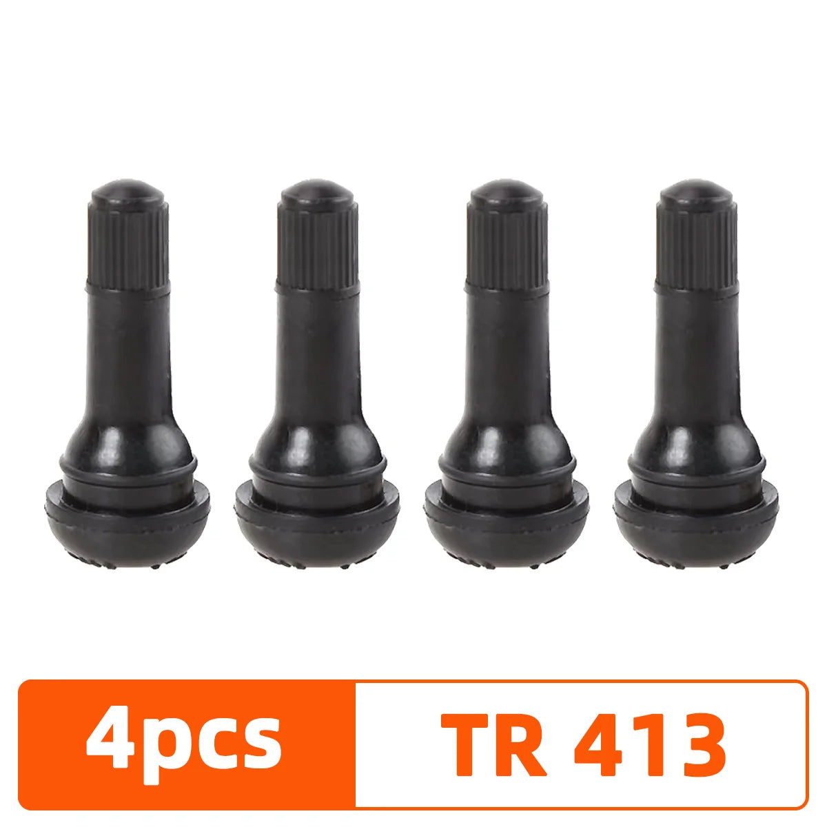 YONGRUN 4/10/50/100PCS Car Tire Valve Stem TR413/TR414 Snap In Tire Valve Stem With Dust Cover Black Rubber Valve Automotive Par