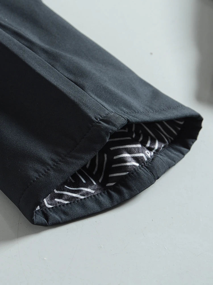 Men's Winter down Pants 90 Duck Feather Filling Windproof Warm Water Resistant Casual Business Style Long Polyester Fabric