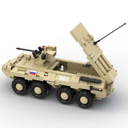 Russian BTR-80 Armored Personnel Carrier Building Blocks Toy Infantry Fighting Military Vehicle Model