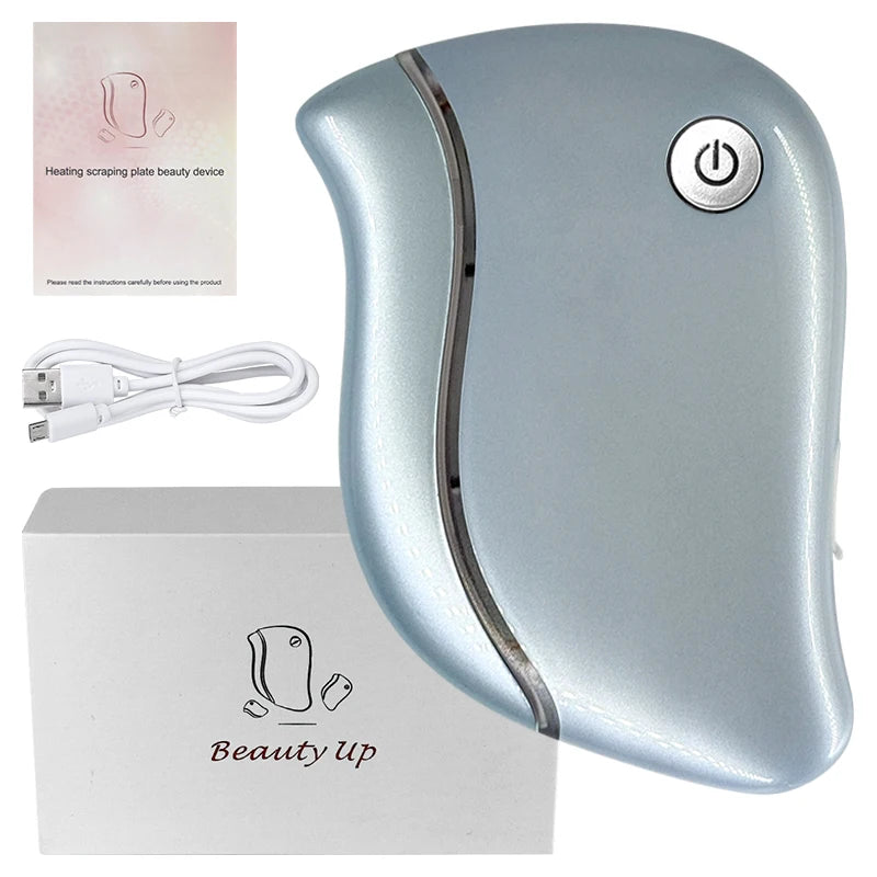 4 in 1 Electric Facial Scraping massager Heat Vibration Sculpting Tightening Anti-Aging Wrinkles Face Puffiness Relief skin care