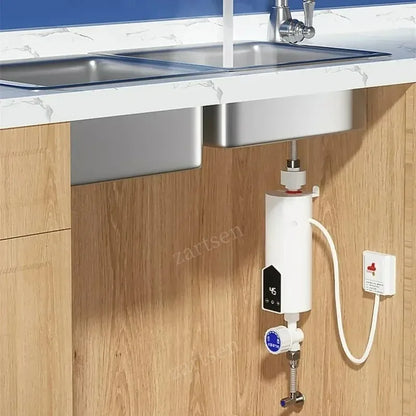 Instant Water Heater 220V 3000W-5500W Portable Electric Heaters for Bathroom Hot Water Shower and Home Kitchen Heating