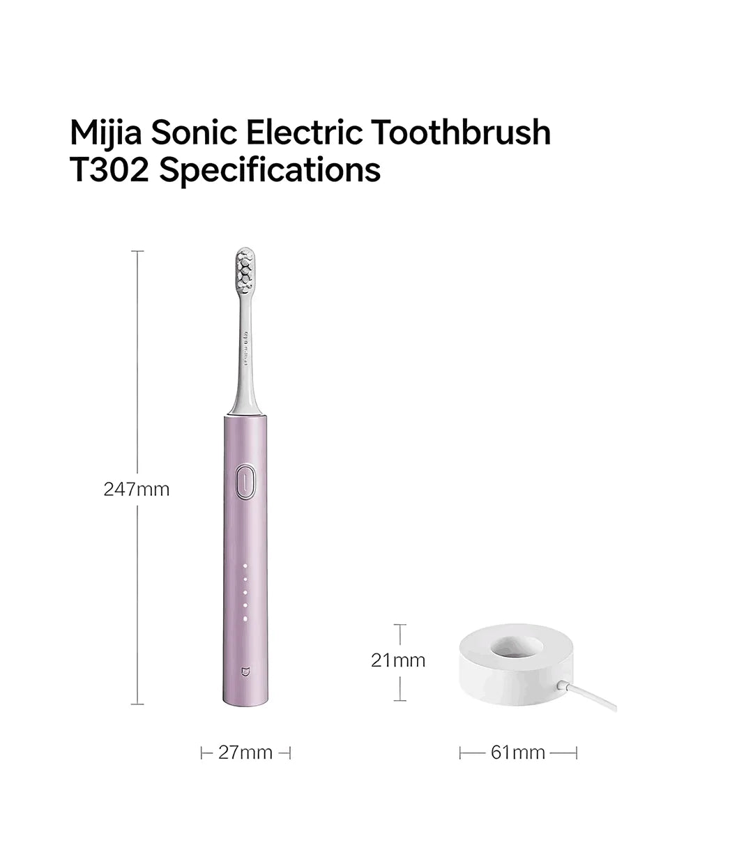 MIJIA Electric Sonic Toothbrush T302 USB Charge Rechargeable For Adult Waterproof Electronic Whitening Teeth Tooth Brush
