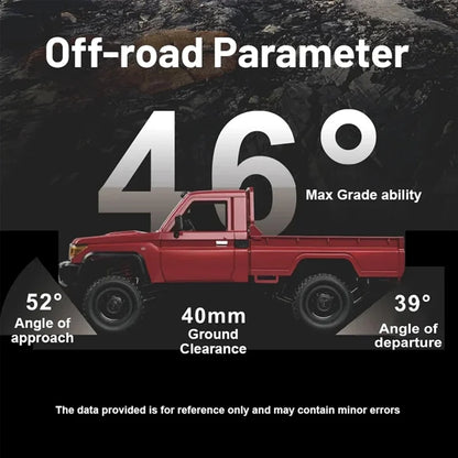 New MN82 1:12 RC Pickup Crawler Truck 2.4G Remote Control 4WD All Terrain Off Road Climbing Car Ideal Gift for Hobby Enthusiasts
