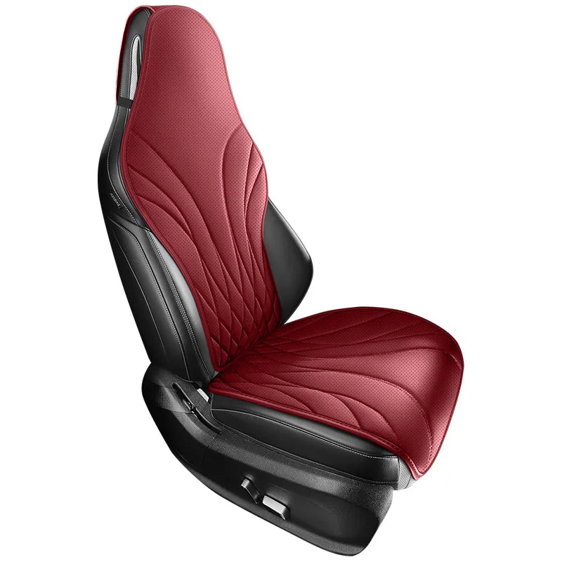 Sporty Universal Car Seat Cover Four Season Auto Perforated Leather Breathable Anti-Slip Covers Cushion SUV Car Seat Protection