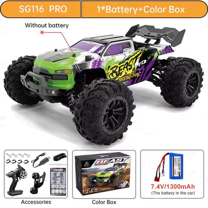 ZLL SG116 MAX/PRO 1:16 High Speed Drift Racing 80KM/H Or 50KM/H Brushless Motor 4WD RC Car Off Road Car Toys for For Kid Gift