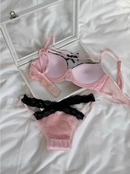 YEMOMO Teen Girls Lace Bralette Push Up Bra Non Padded But Gathering Small Bust Sexy Lingerie Anti Sagging Comfortable 2026 Hot