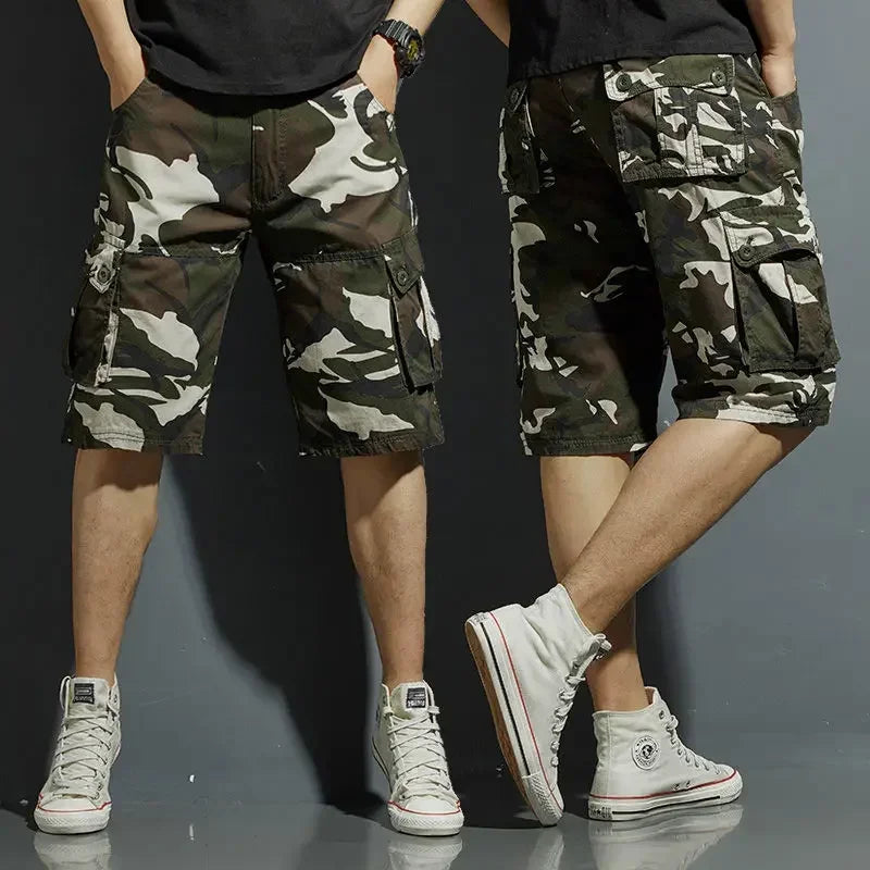 Mens Cargo Shorts Camouflage Bermuda Short Pants for Men Combat Solid Camo Homme Designer Harajuku Loose New in Big and Tall Y2k