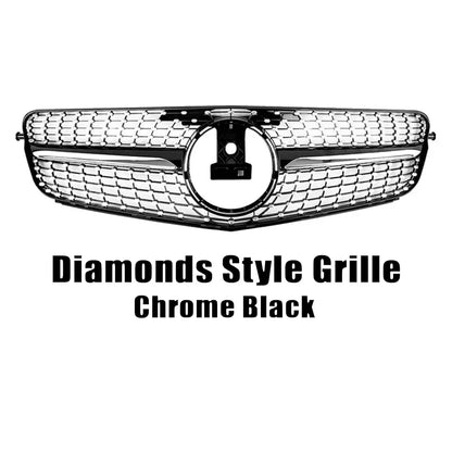 XVIP AMG Style Front Bumper Grille For Mercedes Benz C-Class W204 2008-2014 C180 C200 C350 S204 Glossy Black GTR Style Grille