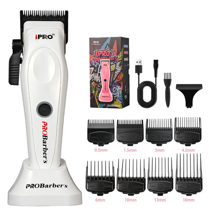 Professional Cordless Barber White Kit For Men Hair Clipper 7500RPM  Electric Hair Trimmer 7700RPM X Series Shaver 8000RPM With