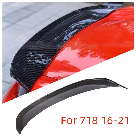 For Porsche 718 16-21 Modified Carbon fiber Rear Spoiler Tail Wing Body kit Car Accessories