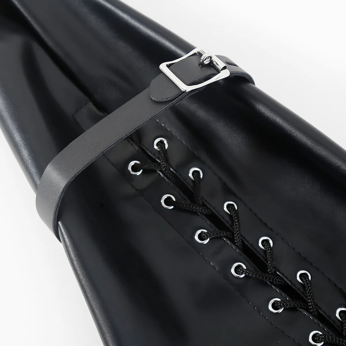 BDSM Mermaid Restraint Bag Leather Straitjacket Fetish Half Body Bondage Legging Binder Slave Ankle Cuff Binding Erotic Sex Tool
