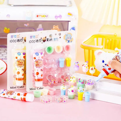 Cute Simulation Cream Ice Cream Dessert Making Handmade DIY Cake Model Cream Glue Small Parts Play House Girls