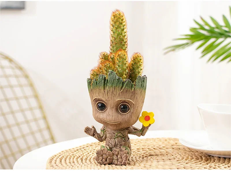 Home Decoration Groot Planter Flower Pots For Indoor Flowers Pot Tree Man Ornaments Anime Figure Statue Art Crafts Kid Men Gifts