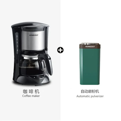 220V HOMEZEST German Coffee Maker Automatic Drip Coffee Machine Mini American Brewer for Home Tea WAQ