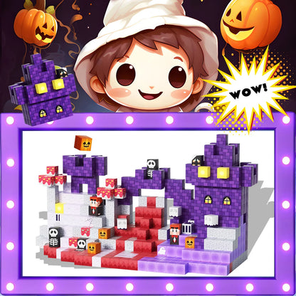 Halloween Day Theme Magnetic Building Blocks, Magnet Cubes, Magnetic Toys, Perfect Birthday Christmas Halloween Gifts