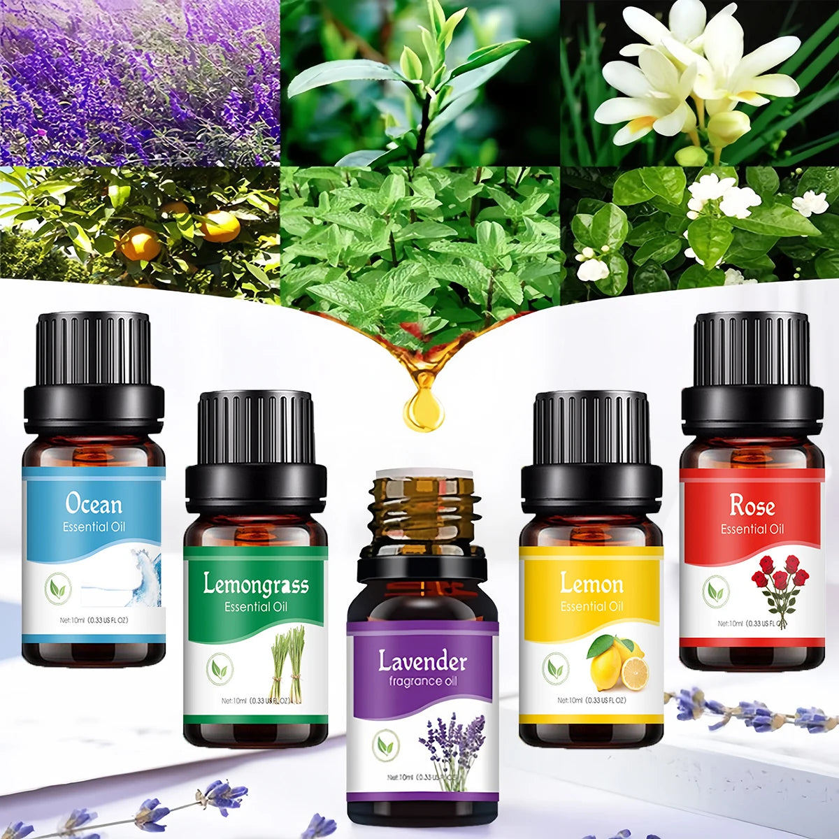 Car Air Freshener Essential Oils for Aroma Diffuser Air Humidifier Water-soluble 10ml Air Freshener Scents Fragrance Oil Perfume