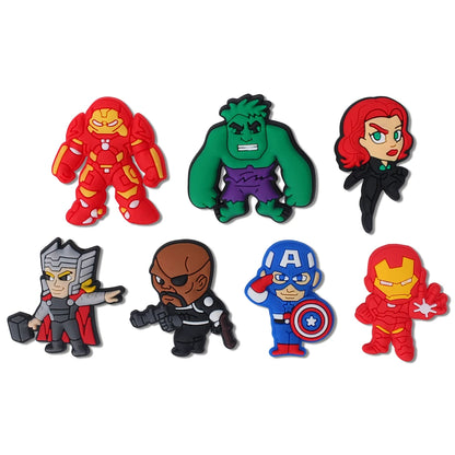 7-100Pcs Hot Toys Cartoon Series Shoe Charms For Slides Clog Sandals Shoes Decorations Accessories For Christmas Birthday Gifts