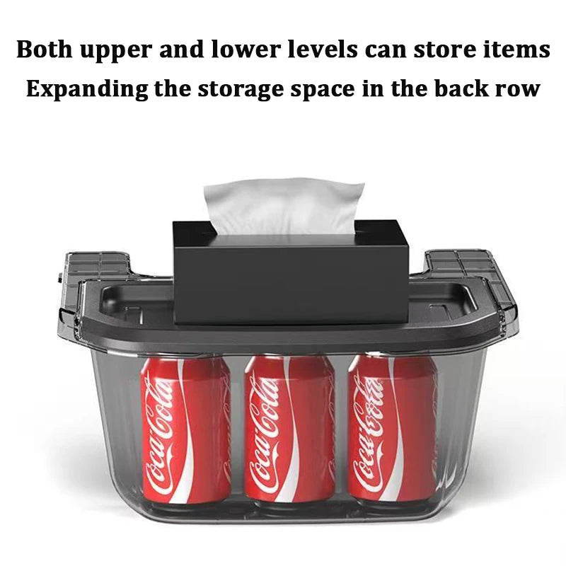 For Tesla Model YL Six Seats 2026 Rear Seat Storage Box Under Air Vent Storage Case Trash Can Organizer Car Interior Accessories