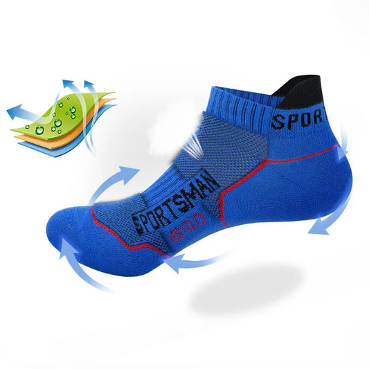 10 Pairs Men's Ankle Running Socks Cotton Breathable Marathon Sports Short Socks Comfortable Sweat Absorption Fitness Socks