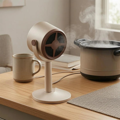 Desktop Range Hood Oval Base Tabletop Extractor Hood Portable Kitchen Exhaust Fan Adjustable Angle Home Appliance Mesh Filter