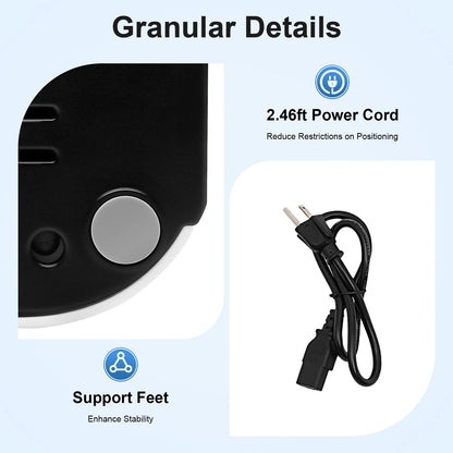 White Instant Hot Water Dispenser 5 Temperature Settings 1500W LED Display Portable Water Warmer 3 Usage Modes Countertop Baby Bottle Warmer Formula Maker Mineral Bottled Water Dispenser US Three pin Plug