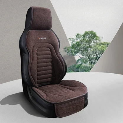 Universal Linen Car Seat Cover Four Season Auto Flax Comfortable Breathable Anti-Slip Covers Cushion SUV Car Seat Protection