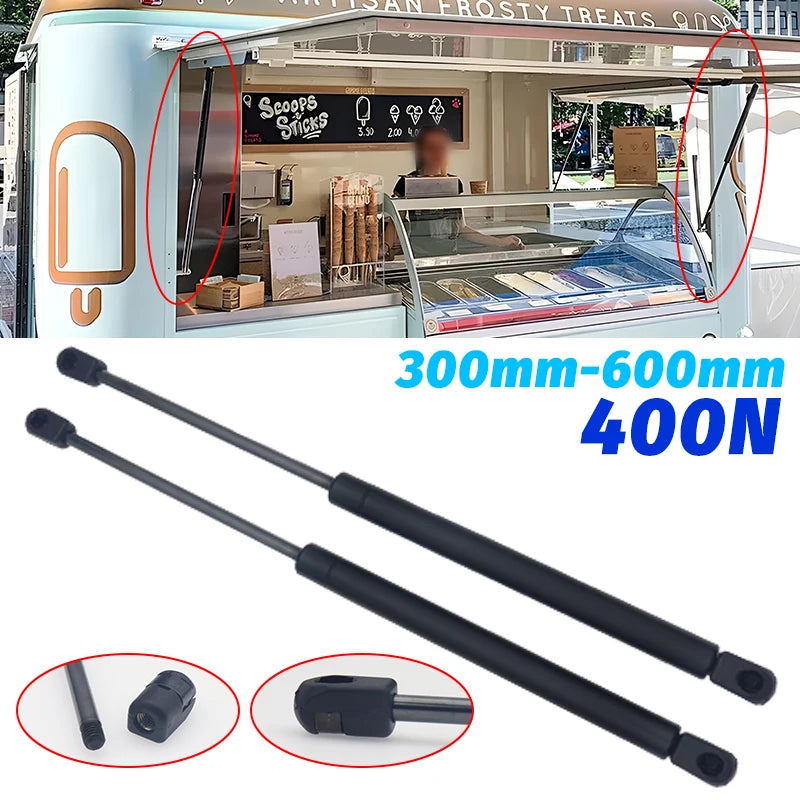 2pcs 300/350/400/450/500/550/600mm 400N Car Gas Struts Spring Shocks Lift Supports RV Windows Storage Damper Camper Back Window