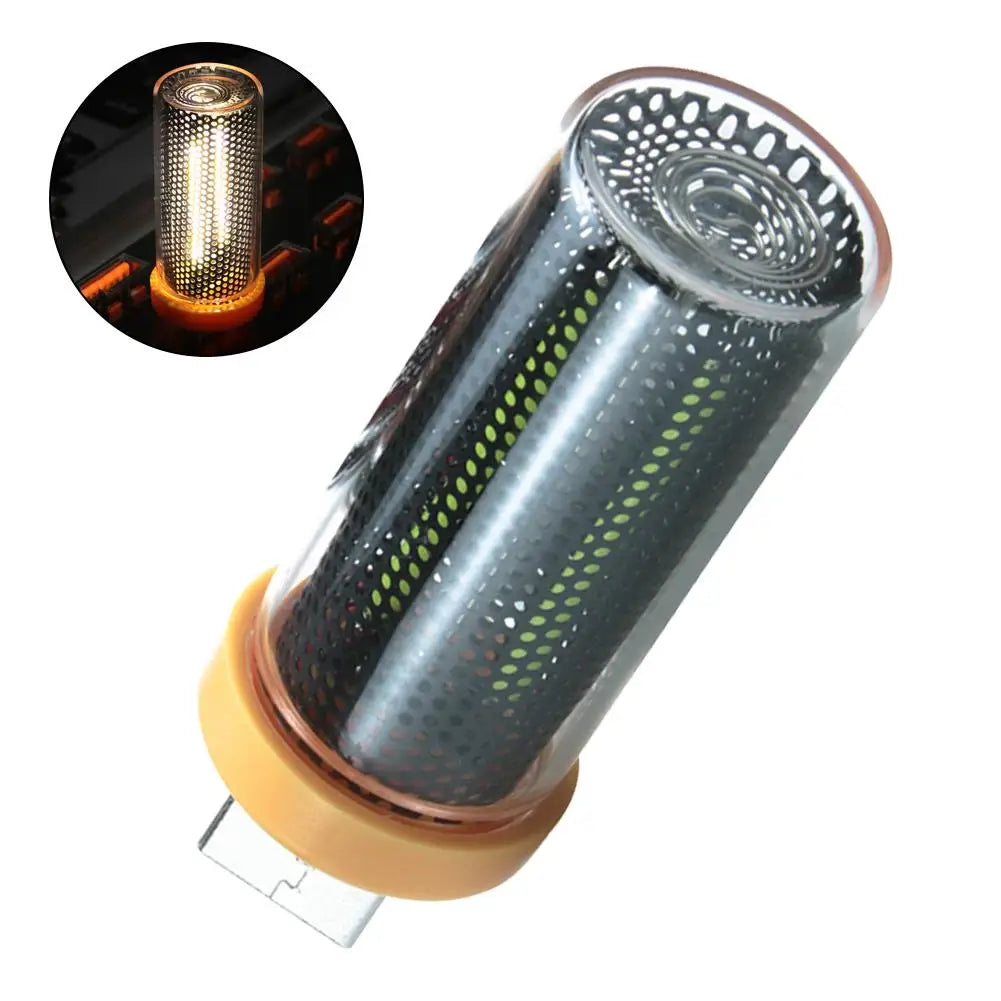 Car USB Night Light Touch Dimmable LED Plug-in Retro Portable Mini Glass Bottle Car Atmosphere Lamp For Bedroom Desk