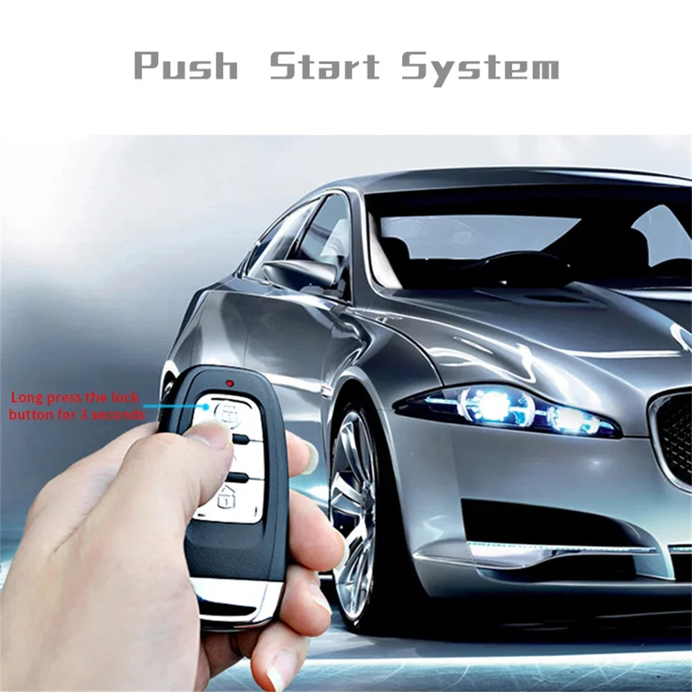 Car Smart Key Starter Alarm Bluetooth Autostart Set Auto Start Stop Push Button Keyless Entry System Skit Automotive Accessories