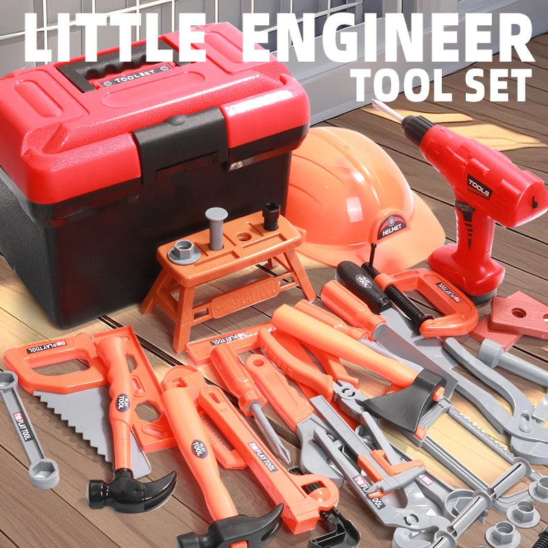 Children's Engineering Kit with Realistic Screws/Nuts/ Bolts - Simulation Game Set for Kids STEM Educational Learning Toy