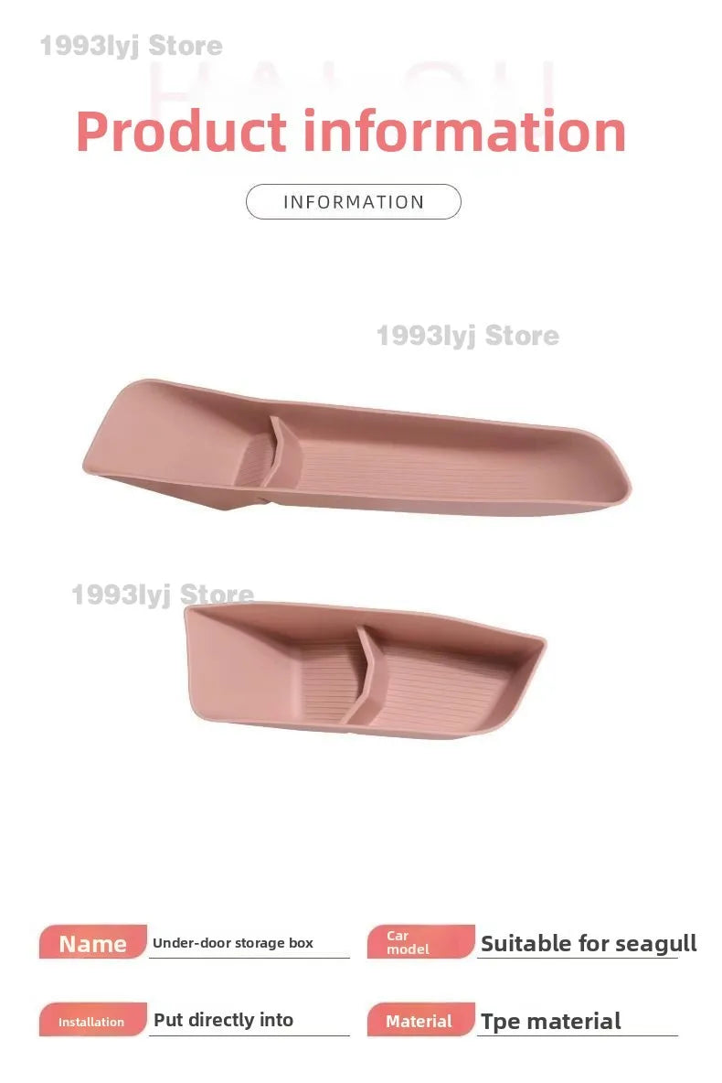 For BYD Seagull Car Door Storage Slots pad,Upgraded Accessories Interior Modification Dust-proof pad
