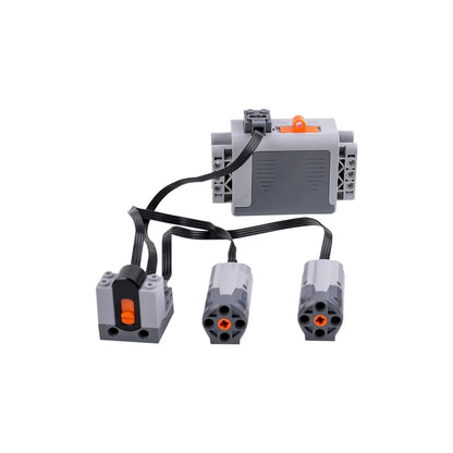 MOC Power Functions Set M Motor Battery Box IR Remote Receiver Technical Building Blocks Modified Parts For RC Car Robot Model