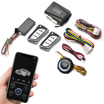 12V Car Remote Starter Start Stop Button Universal Centra lization Anti Theft Engine Lock Alarm System Auto Remote Starter