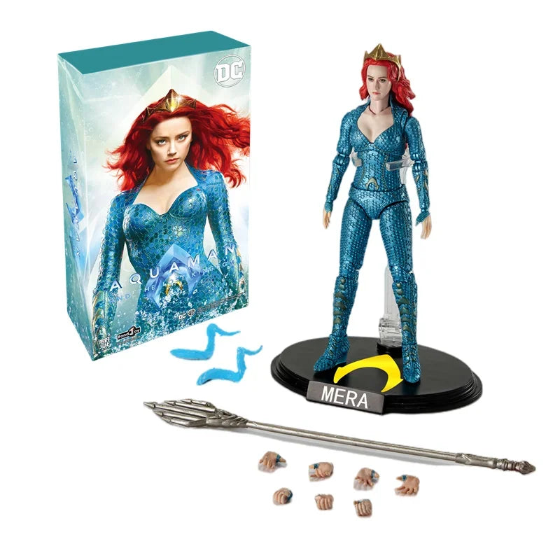 Justice League Figure Batman Action Figures Superman Aquaman Mera Harley Quinn PVC Collection Models Toys Gift
