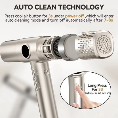 TINSOL Professional high-speed hair dryer with constant temperature for hair care salon tool home and travel portable hair dryer