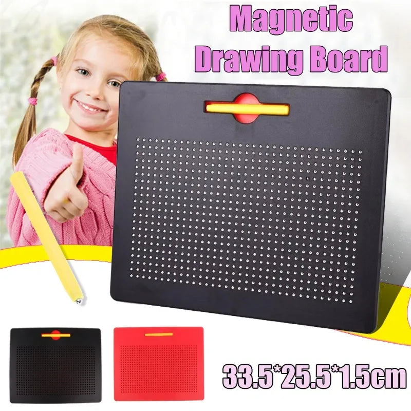 Children Graffiti Magnetic Drawing Board Magnetic Ball Sketch Pad Kids Learning Drawing Educational Toy For Boys Girls Kids