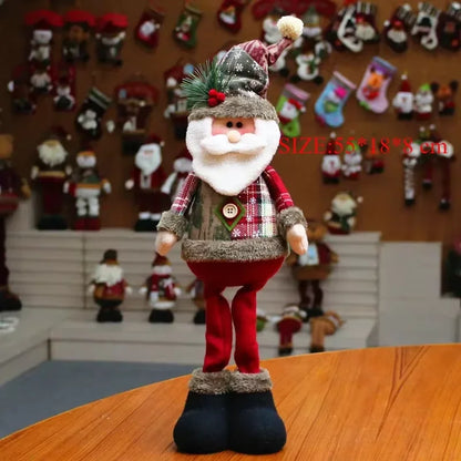 Christmas Santa Doll Decorations For Home 2025 Table Xmas Ornaments Snowman Santa Claus Elk Toys New Year Decor 2026 Noel Gifts