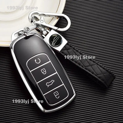 Car Key Holder Keychain For Chery Jaecoo 7 J7 Silicone TPU Case Key