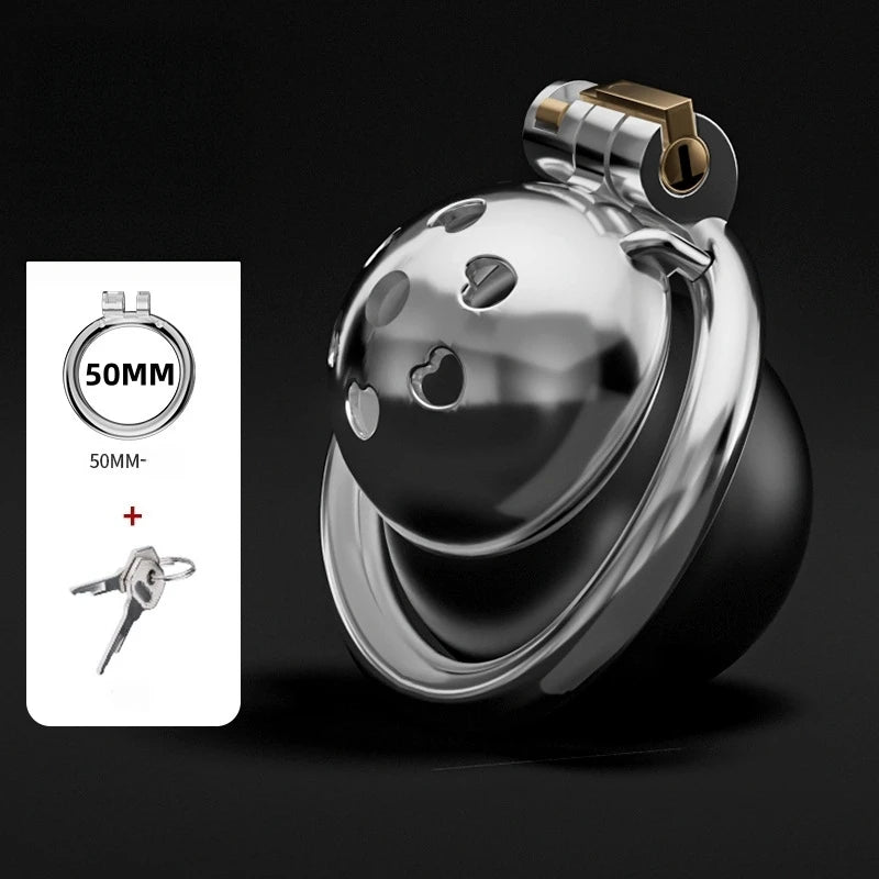 Male Super Mini Stainless Steel Chastity Cage Breathable Hole Lock Cock Ring BDSM Bondage Sissy Gay Adult Toy 18+