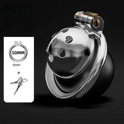 Male Super Mini Stainless Steel Chastity Cage Breathable Hole Lock Cock Ring BDSM Bondage Sissy Gay Adult Toy 18+