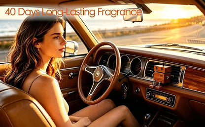 Car Air Fresheners Cute Shaking Wooden Man Figurine Diffuser for Car Dashboard Reusable Air Freshener Gifts Car Vent Clip