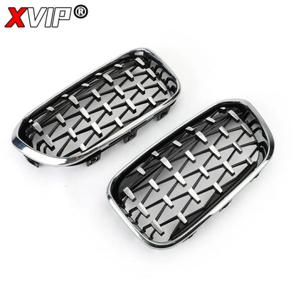 XVIP Front Bumper Kidney Grille Racing Grills For BMW 1 Series F20 F21 2015-2019 Replacement Double Slat Gloss Black Grilles