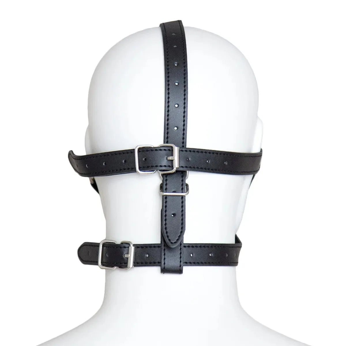 BDSM PU Leather Ball Mouth Gag Eye Mask Harness Oral Restraint Roleplay Fetish Toy For Adult Couples 18+