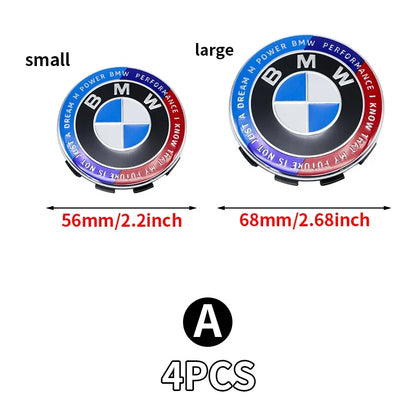 4Pcs/Set 56MM/68MM wheel hub center cap For BMW M X1F48 F13 G16 F33 E24 G23 G30 E70 F91 E92 F11 G80 X6E71 E86 F10 G60 G22 E46
