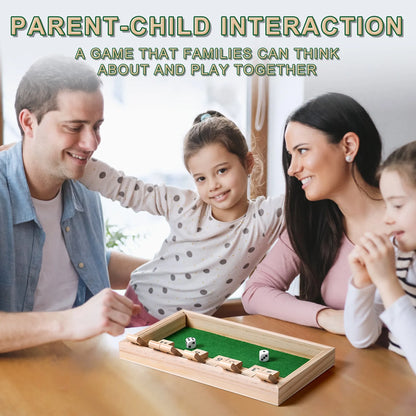 AIUAZA Shut The Box dice Game,Wooden Board Games 2-Person Competitive, Traditional bar, Travel, Family, Fun Math