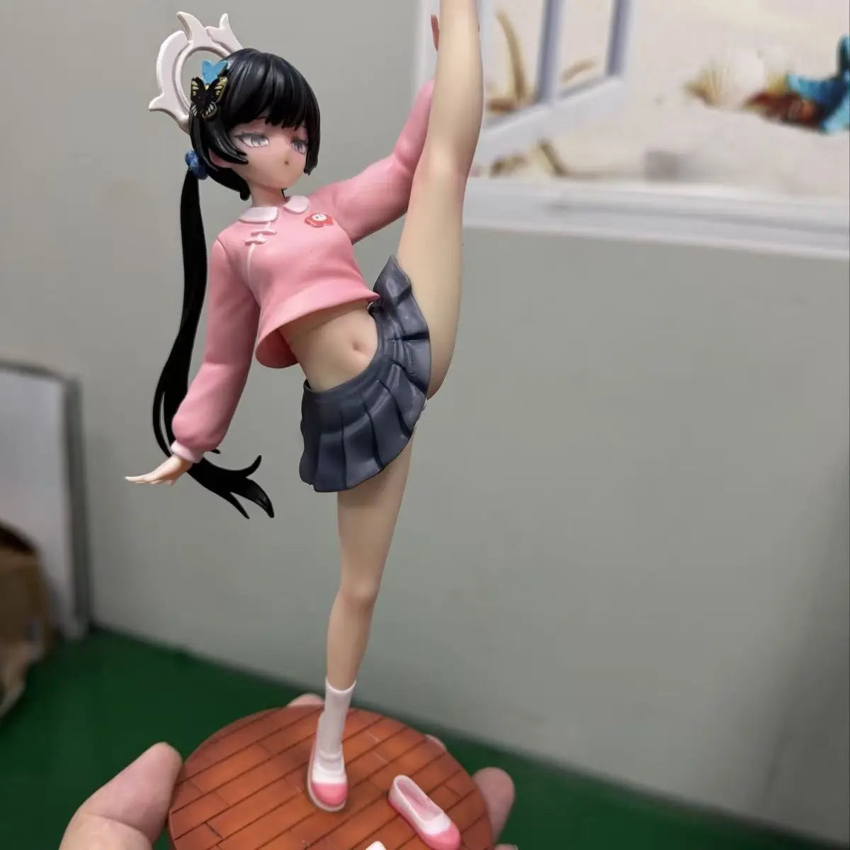 Blue Archive Anime Figure Gk Model Kisaki One Leg Lifting Pose Pvc Collectible Gift For Adult Desktop Computer Chassis Ornament