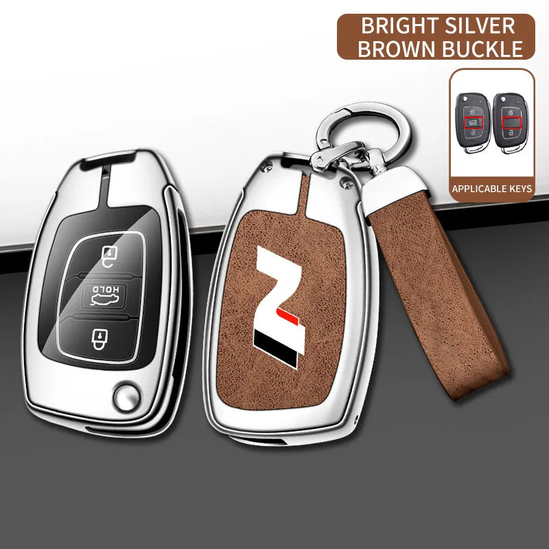 Modern High-End Hyundai Key Cover Suitable for N LINE N IX35 IX25 Tucson Sonata Car Key Case Luxury Design Vehicle Accessories