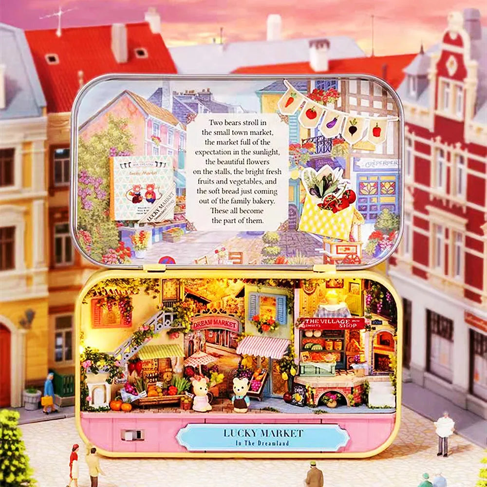 DIY 3D Doll House Handmade Funny Box Theatre Miniature Box Cute Dollhouses Assemble Kids Gift Toys
